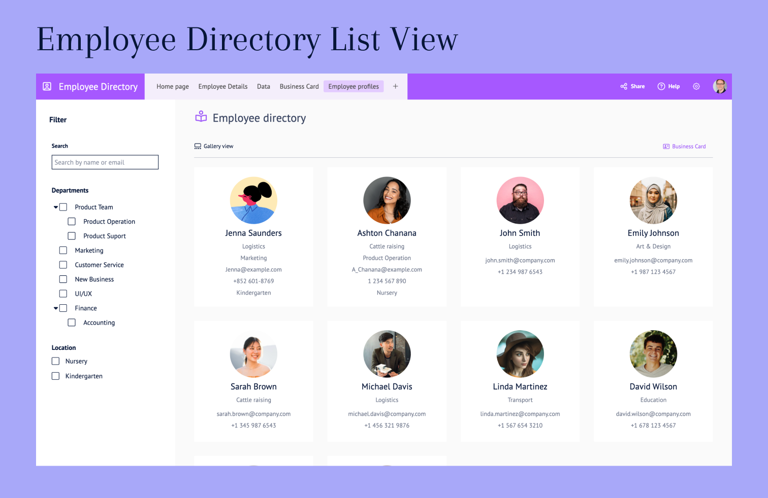 Data List_Employee Directory